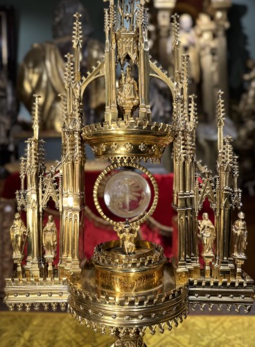  - Large Neo-gothic Monstrance - 19th Century  