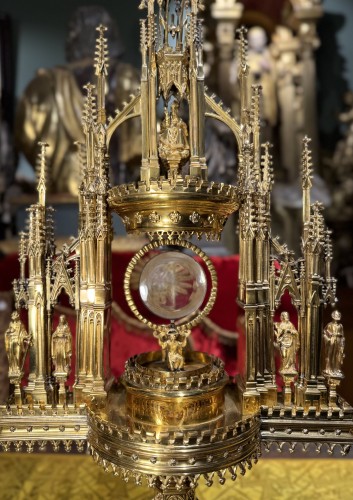 Antiquités - Large Neo-gothic Monstrance - 19th Century  