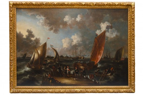 Seascape - Pieter van den Velde (1934- c. 1714)
