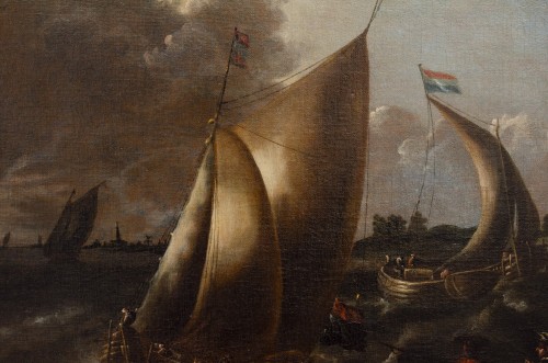 Seascape - Pieter van den Velde (1634- c. 1714) - Louis XIV