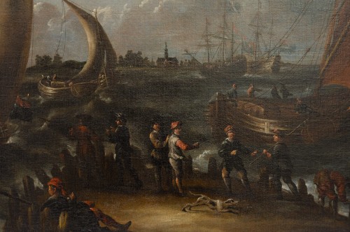 Antiquités - Seascape - Pieter van den Velde (1634- c. 1714)