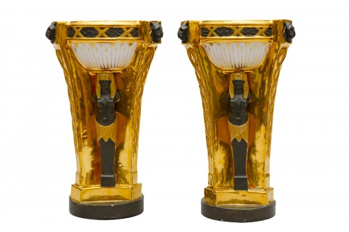 &quot;Egyptian Revival&quot; vases, Dagoty in Paris