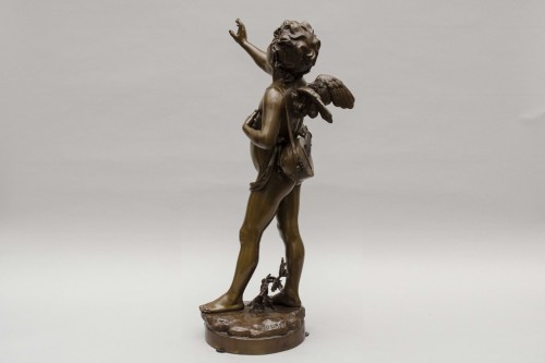 Sculpture  - Large bronze &quot;Amour Chanteur&quot; Eutrope Bouret (1833-1906)