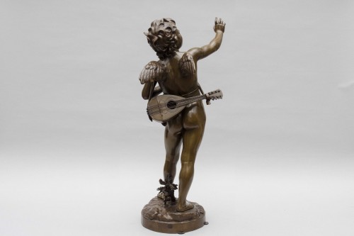 Grand bronze "Amour Chanteur" - Eutrope Bouret (1833-1906) - L'Egide Antiques