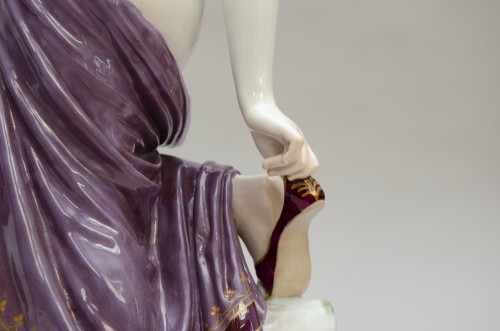 XIXe siècle - « Après le bain », porcelaine de Meissen vers 1883