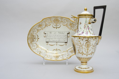 Porcelain ewer and basin &quot;Oh! Le Voilà&quot;, Paris late 18th century - 