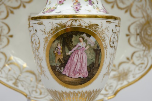 Directoire - Porcelain ewer and basin &quot;Oh! Le Voilà&quot;, Paris late 18th century