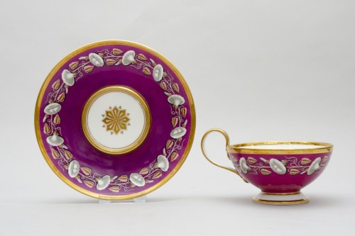 XIXe siècle - Grande tasse à thé et soucoupe - Nast à Paris 1783-1835