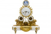 Horloge squelettre aux épagneuls, Lepaute à Paris époque Louis XVI