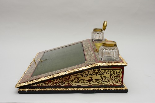 Napoléon III - Large writing case in Boulle marquetry