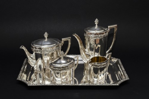 Antiquités - Coffee and tea set in sterling silver, Otto Wolter Germany