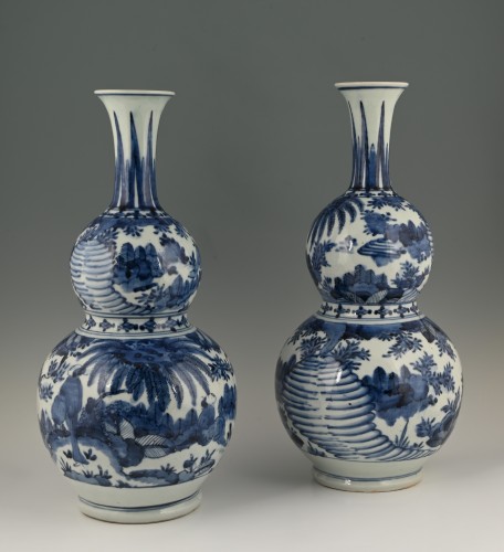 Paire de vases japonais à double gourde - Limburg Antiquairs