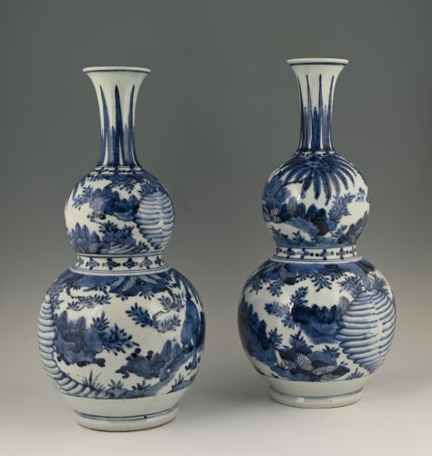 XVIIe siècle - Paire de vases japonais à double gourde