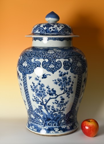 A Chinese porcelain vase with cover - Porcelain & Faience Style 