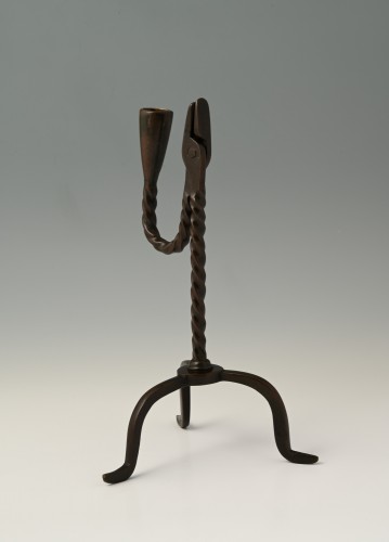 Lighting  - Rare bronze candle holder.