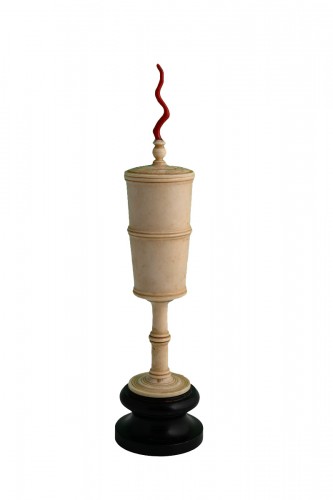 A turned ivory "Kunstkammer" cup.