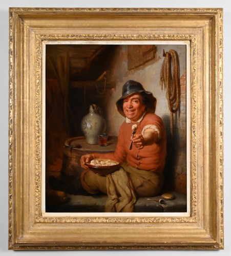 Paintings & Drawings  - Dinnertime - François Verheyden (1806 - 1889) 