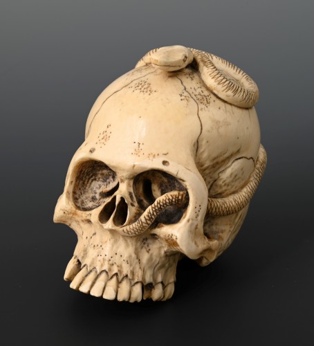 Curiosities  - Ivory Skull, Japan Meiji period