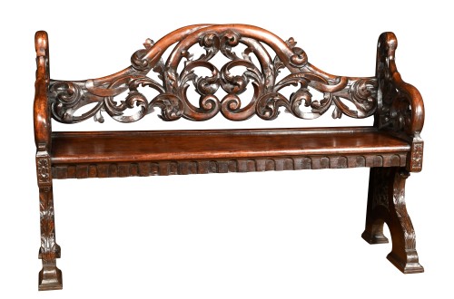 A Dutch 18th century hall bench