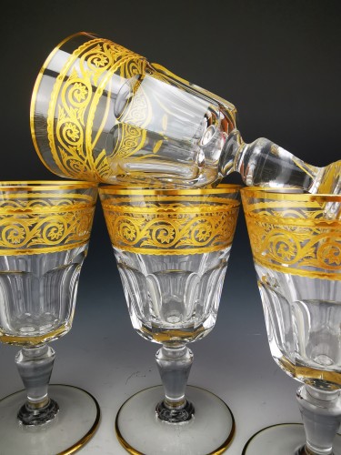 XXe siècle - Baccarat - Service de verres en cristal modèle "Eldorado" 40 pièces