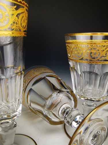 Antiquités - Baccarat - Service de verres en cristal modèle "Eldorado" 40 pièces