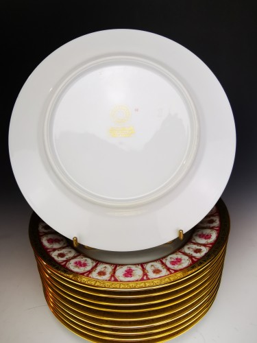  - Limoges Porcelain Service CH.FIELD HAVILAND &amp; C. PARLON - &quot;Golden Roses&quot; 10