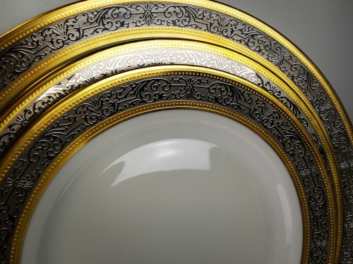 silverware & tableware  - Bernardaud - &quot;Vulcain&quot; Limoges porcelain table service