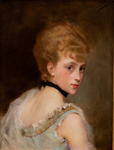Gustave Jacquet (1846-1909)  - Portrait of an elegant lady