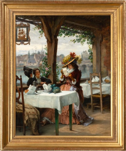 Tableaux et dessins Tableaux XIXe siècle - Au Beau Navire, Pierre Outin (1840-1899)