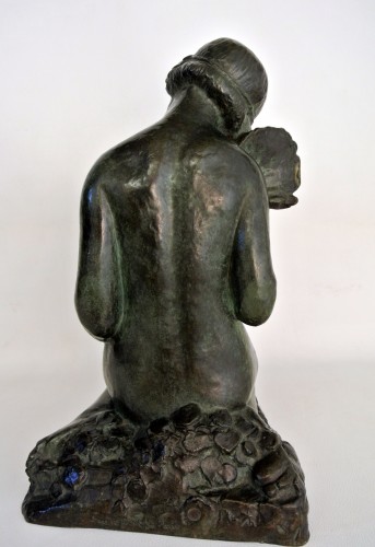Demoiselle à la colombe - Sylvestre Clerc (1892/1965) - Marc Menzoyan