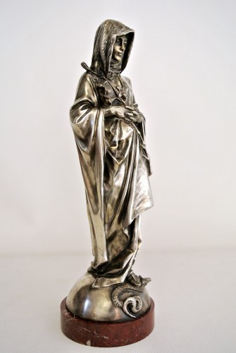 Sculpture Sculpture en Bronze - "Sainte Vierge" d'après Emmanuel Frémiet (1824/1910)