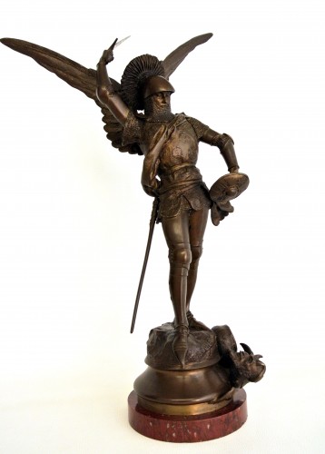 &quot;Saint-Michel&quot; d&#039;après Emmanuel Frémiet (1824-1910) - Sculpture Style Napoléon III