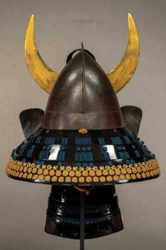 Antiquités - A Momonari-type samurai Kabuto with Menpo mask