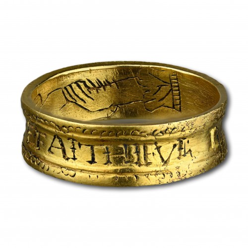 Tudor gold posy and fede ring ‘BERE FAITHE TO THE FAITHFUL’ - Antique Jewellery Style 