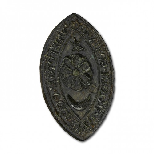 Medieval bronze seal belonging to a Rector, 14th century - Objects of Vertu Style 