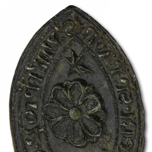 11th to 15th century - Medieval bronze seal belonging to a Rector, 14th century