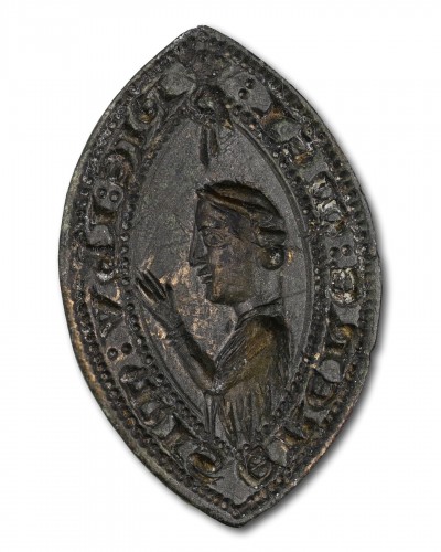 Objects of Vertu  - Medieval bronze seal - Mercy on me, 14th century