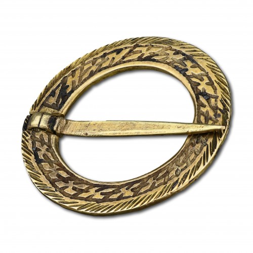 Antiquités - A Medieval gold ring brooch