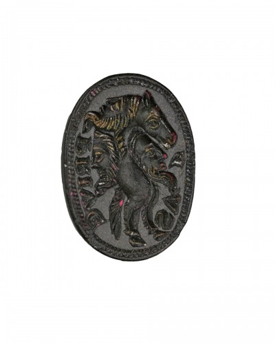 Medieval bronze seal engraved with a Gryllus