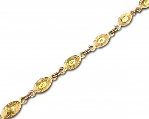 Vari-coloured, high carat gold bracelet - Antique Jewellery Style 