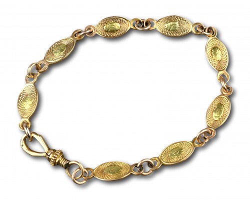 Vari-coloured, high carat gold bracelet - 