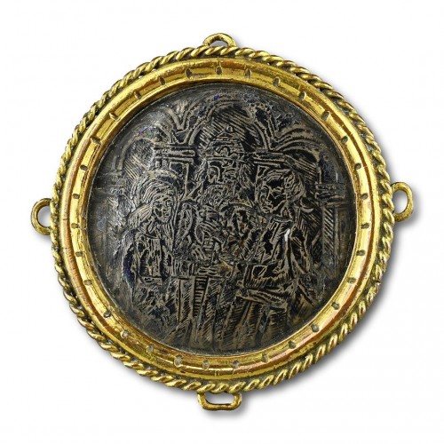  - Niello hat badge with the marriage of the Virgin