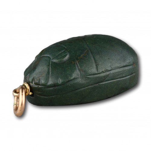 Ancient Art  - Ancient green jasper scarab, Egypt Middle Kingdom, ca. 1981–1640 B.C.