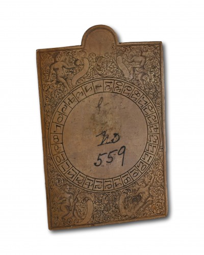 Objects of Vertu  - Copper printing plate for a perpetual calendar