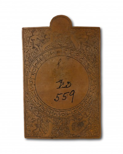 Copper printing plate for a perpetual calendar - 