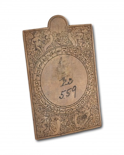 Copper printing plate for a perpetual calendar - 