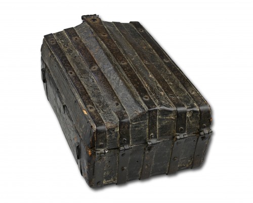 Curiosities  - Iron mounted leather missal box