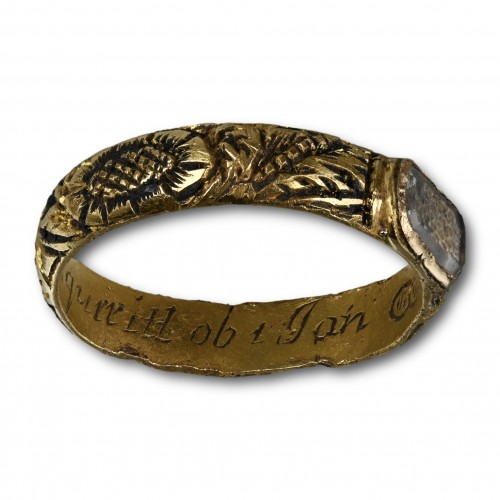 18th century - Stuart crystal mourning ring