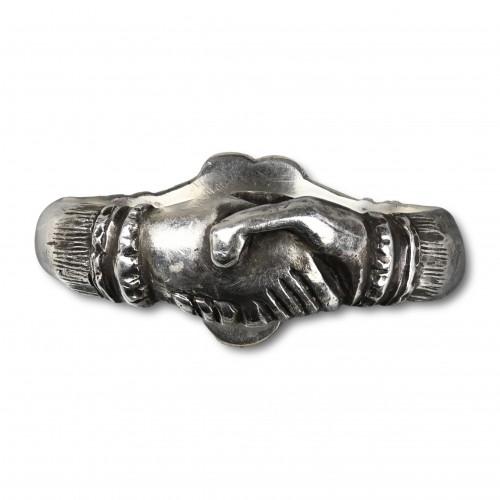 Medieval silver fede ring, Italy15th century. - 