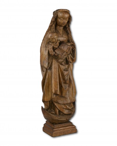 Oak Poupée de Malines sculpture - Religious Antiques Style 